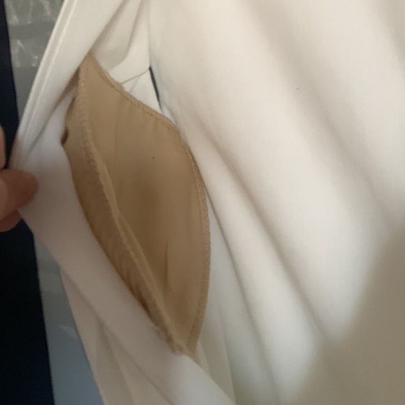 Max Duggal IEENA Pleated Cap Sleeve Satin Midi Gown White Size 10 NWT - Picture 7 of 12